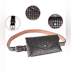 Women’s Faux Leather Studded Belt Bag